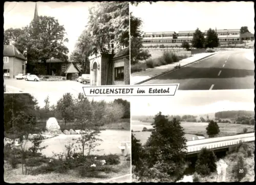 Ansichtskarte Hollenstedt 4 Bild Denkmal Autobahn Platz 1974