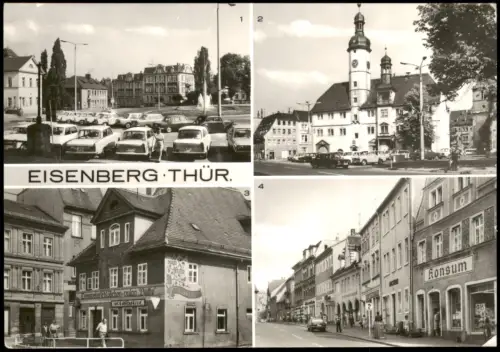 Ansichtskarte Eisenberg (Thüringen) Stadtteilansichten 1984