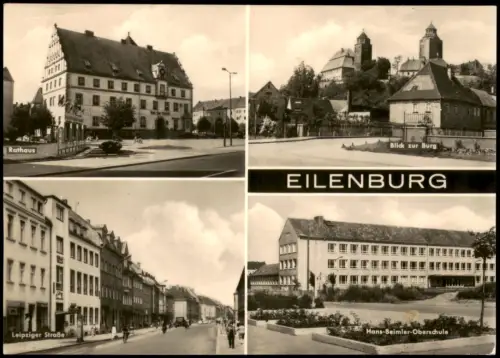Ansichtskarte Eilenburg Leipziger Straße, Oberschule 1969