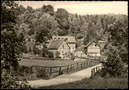 Ansichtskarte Eisenberg (Thüringen) Waldgasthaus Walkmühle Im Mühltal 1960
