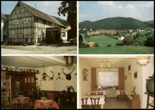 Gellershausen (Edertal) Mehrbildkarte Pension und Gasthaus ZUR LINDE 1977