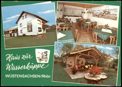 Wüstensachsen-Ehrenberg (Rhön) Mehrbildkarte Pension Haus zur Wasserkuppe 1980