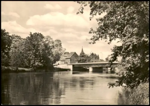 Ansichtskarte Raguhn-Jeßnitz DDR AK Mulden-Brücke Raguhn Anhalt 1968/1965
