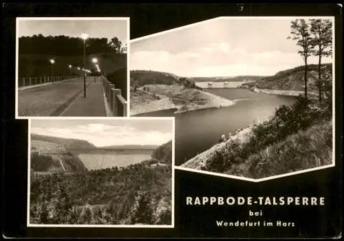 Oberharz am Brocken DDR Mehrbild-AK RAPPBODE-TALSPERRE bei Wendefurt  Harz 1964