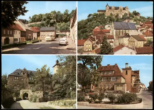 Ranis Straße des Friedens, Burg und Gaststätte "Ritterstall",  Postamt 1978