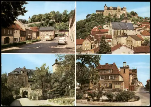 Ranis Straße des Friedens, Burg und Gaststätte "Ritterstall",  Postamt 1978