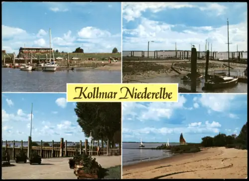 Ansichtskarte Kollmar Mehrbildkarte Ort a.d. Niederelbe Ortsansichten 1980