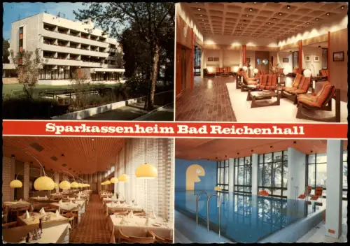 Bad Reichenhall Mehrbildkarte Sparkassen-Heim Luitpoldstrasse 1976