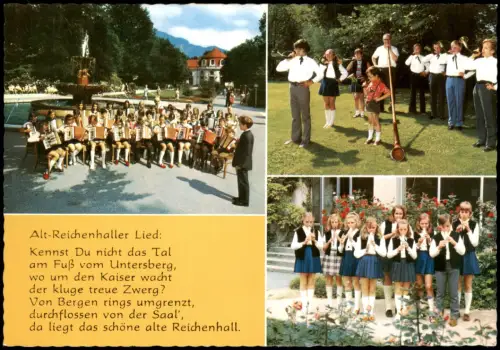 Bad Reichenhall Mehrbildkarte Kinder-Orchester Philakkordia    Liedtext 1975