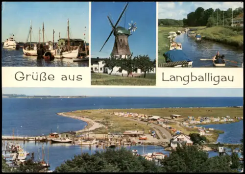 Ansichtskarte Langballig Mehrbild-AK Umland Grüße aus Langballigau 1970