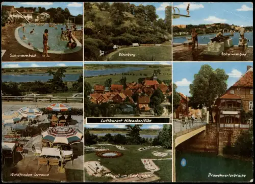 Hitzacker Elbe Schwimmbad Waldfrieden Terrasse Weinberg Torbrücke uvm. 1975