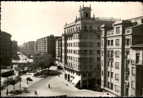 Saragossa Zaragoza Strassen Ansicht Avenida de Calvo Sotelo 1950