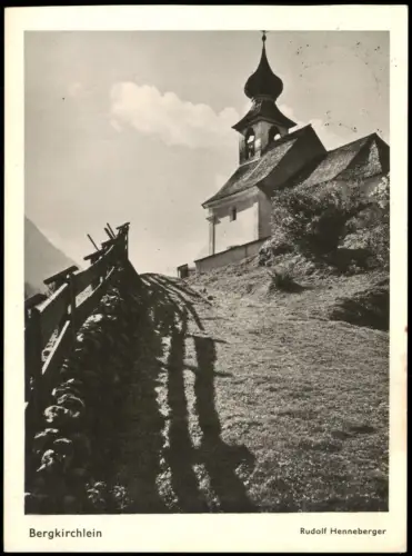 Ansichtskarte  Bergkirchlein Rudolf Henneberger Stimmungsbild 1961