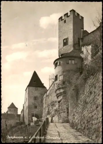 Ansichtskarte Burghausen a.d.S. Burgsteig der Burg zu Burghausen 1959