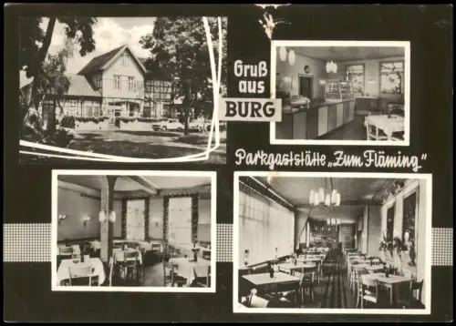 Burg (bei Magdeburg) Parkgaststätte 'Zum Fläming', Burg bei Magdeburg 1967