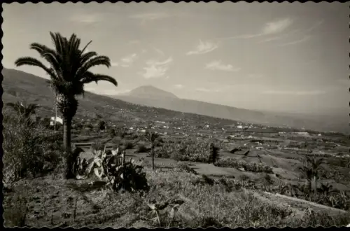 Santa Cruz de Tenerife Blick auf den Teide von der Cuesta de la Villa 1960