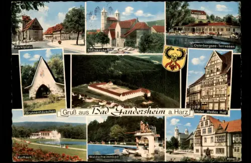 Ansichtskarte Bad Gandersheim Mehrbildkarte mit Stadtansichten 1969