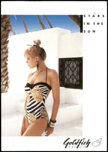 Ansichtskarte  Modefotografie Goldfish Swimfashion - Stars in the Sun 1989