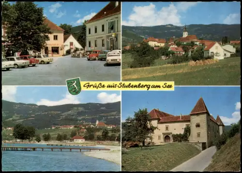 Stubenberg Steiermark Mehrbildkarte mit Schloss und Seeansicht 1970