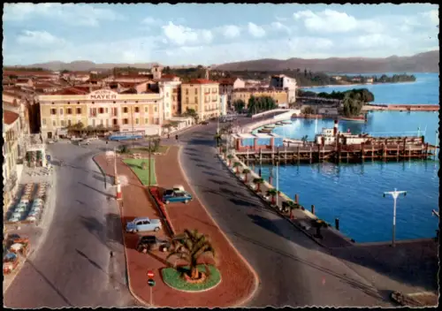 Desenzano del Garda Dezensà Tysenzan Hafenansicht mit Hotel Splendid Mayer 1965