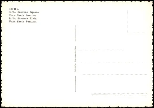 Cartolina Rom Roma Largo Santa Susanna 1955