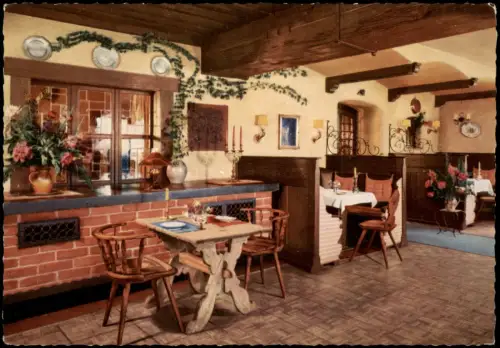 Ansichtskarte Glottertal Innenansicht der Gaststube im Gasthaus zum Adler 1970