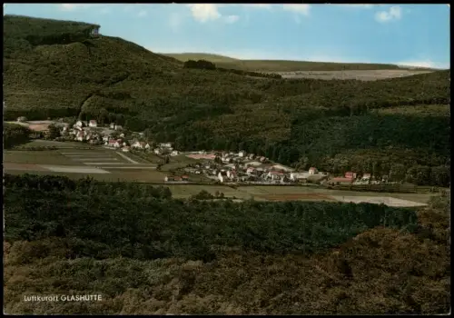 Schieder-Schwalenberg Panoramaansicht von Glashütte im Lipperland 1960