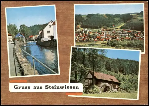 Steinwiesen Mehrbildkarte Steinwiesen mit Panorama und Teichmühle 1977