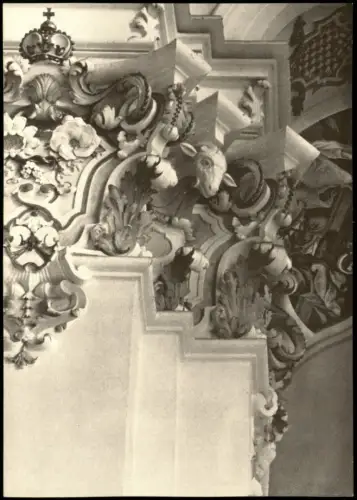 Steinhausen-Bad Schussenried Stuckatur in der Wallfahrtskirche Steinhausen 1950