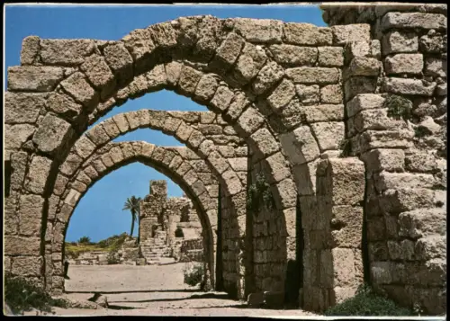 Postcard Caesarea Antike Torbögen 1970