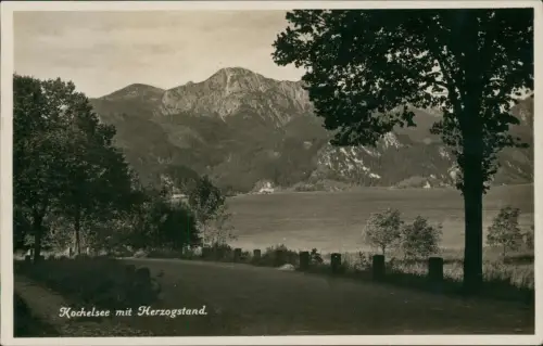 Ansichtskarte Kochel am See Kochelsee mit Herzogstand - Fotokarte 1938