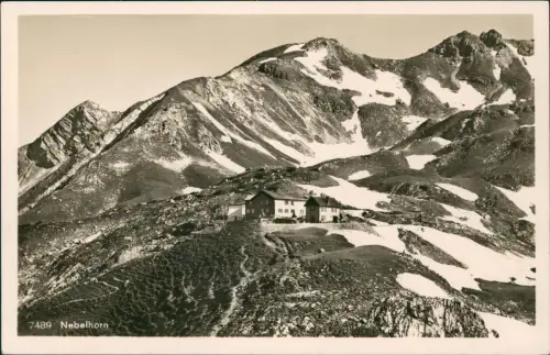 Ansichtskarte Oberstdorf (Allgäu) Nebelhorn Hütte - Fotokarte 1938
