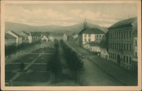 Postcard Neugedein Kdyně Marktplatz mit Parkanlage 1915