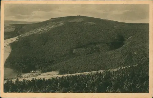 Ansichtskarte Oberwiesenthal Blick vom Fichtelberg zum Keilberg 1930