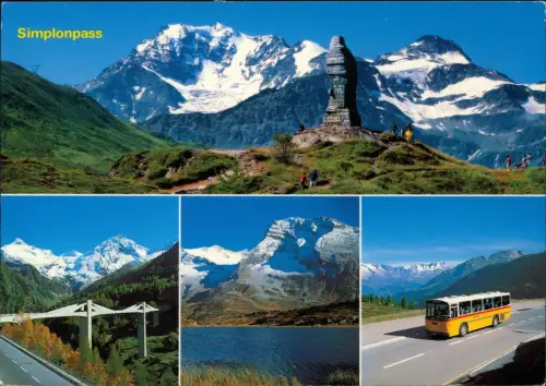 Brig (Wallis) Brigue Briga Grenzwacht-Denkmal  Pass-Strasse am Simplonpass 1991