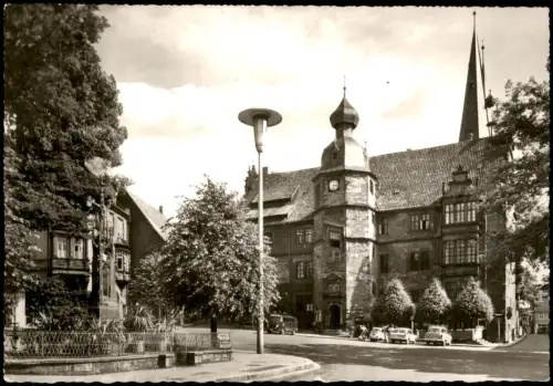Ansichtskarte Alfeld (Leine) Marktplatz mit Rathaus 1966