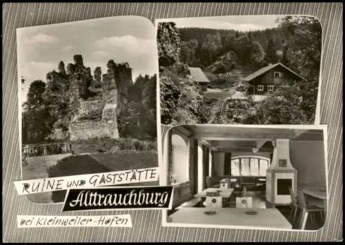 Ansichtskarte Alttrauchburg-Weitnau Ruine Alttrauchburg und Gaststätte 1960