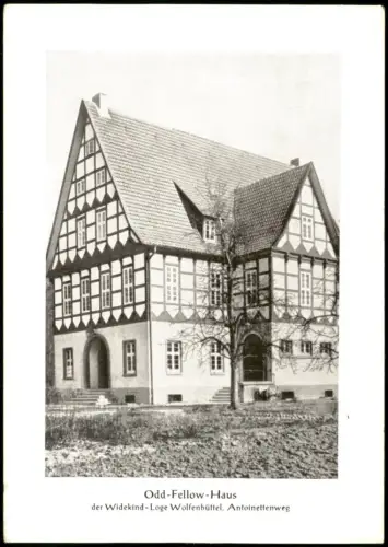 Ansichtskarte Wolfenbüttel Odd-Fellow-Haus der Widekind-Loge 1962