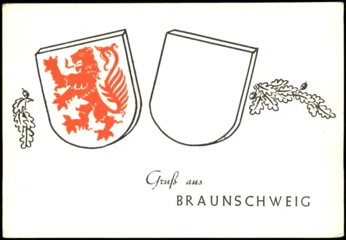 Braunschweig Wappengruß Stadt Wappen Gruß aus BRAUNSCHWEIG 1980