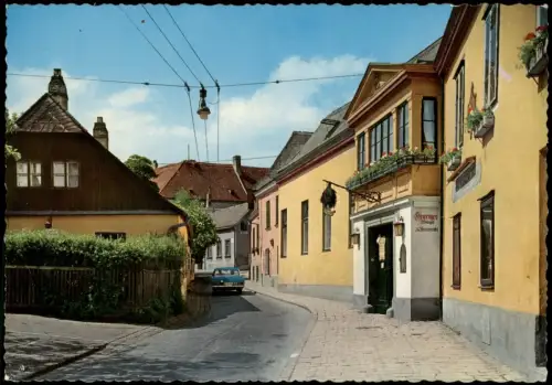 Ansichtskarte Grinzing-Wien Straßen Ansicht mit Lokal, Auto 1970