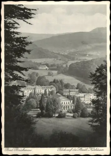 Ansichtskarte Bad Brückenau Blick auf die Staatl. Kurhäuser 1930