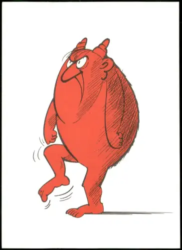 Ansichtskarte  Reklame & Werbung Allgemein Halsteufel Figur 1990