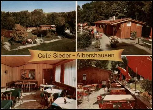 Albershausen Mehrbildkarte Café Sieder mit Minigolfanlage und Gasträumen 1979