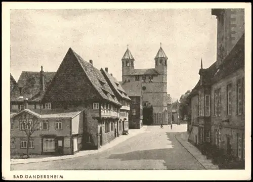 Ansichtskarte Bad Gandersheim Ortsansicht, Straßen-Ansicht 1940