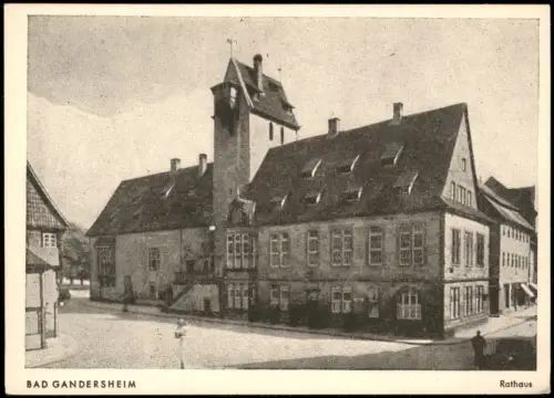 Ansichtskarte Bad Gandersheim Rathaus Straßen-Ansicht 1940