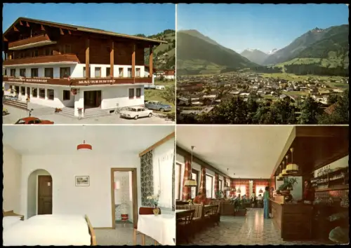 Mittersill Gasthof Café Maurerwirt, Mehrbildkarte mit Innenansichten 1975