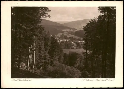 Ansichtskarte Bad Brückenau Blick auf Bad und Stadt 1938