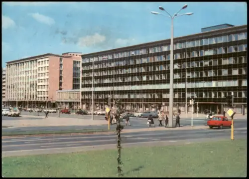 Ansichtskarte Chemnitz Brückenstraße mit ZIF und Autohaus 1975