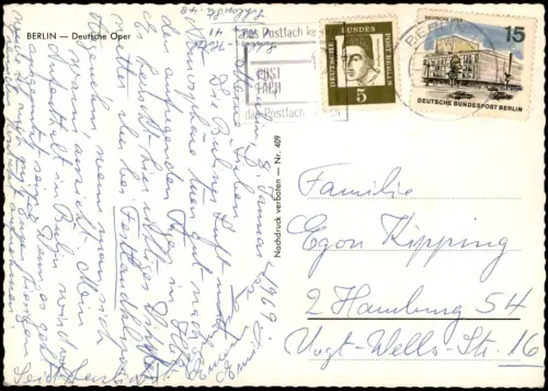 Ansichtskarte Berlin Deutsche Oper 1969