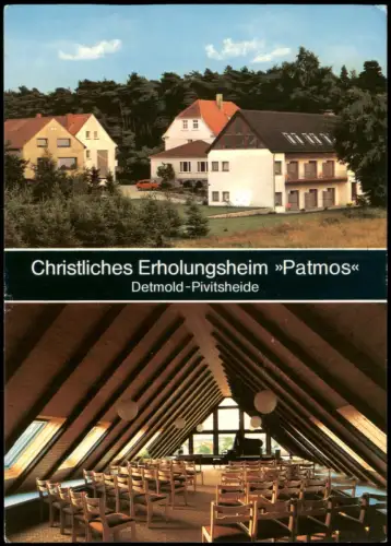 Pivitsheide Detmold Erholungsheim Patmos, Außenansicht und Saal 1980